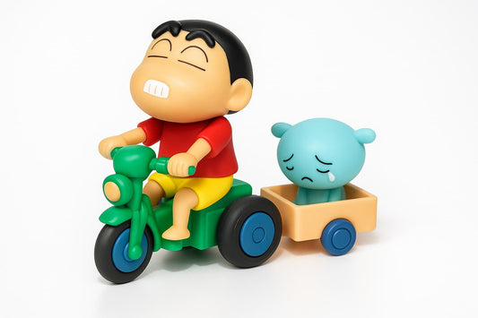 Shinchain bicycle with Shiro Action Figure set of 1 Desk decor